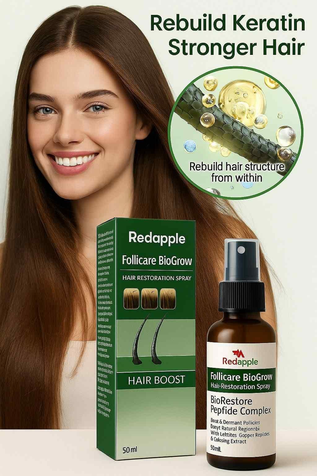 Follicure BioGrow Hair Restoration Spray 50 ml (Pack of 1)