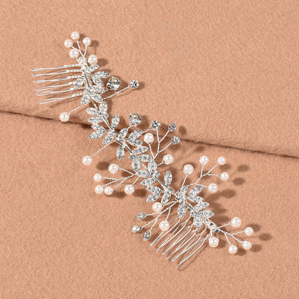 New Bridal Hair Comb Silver Flower Headgear