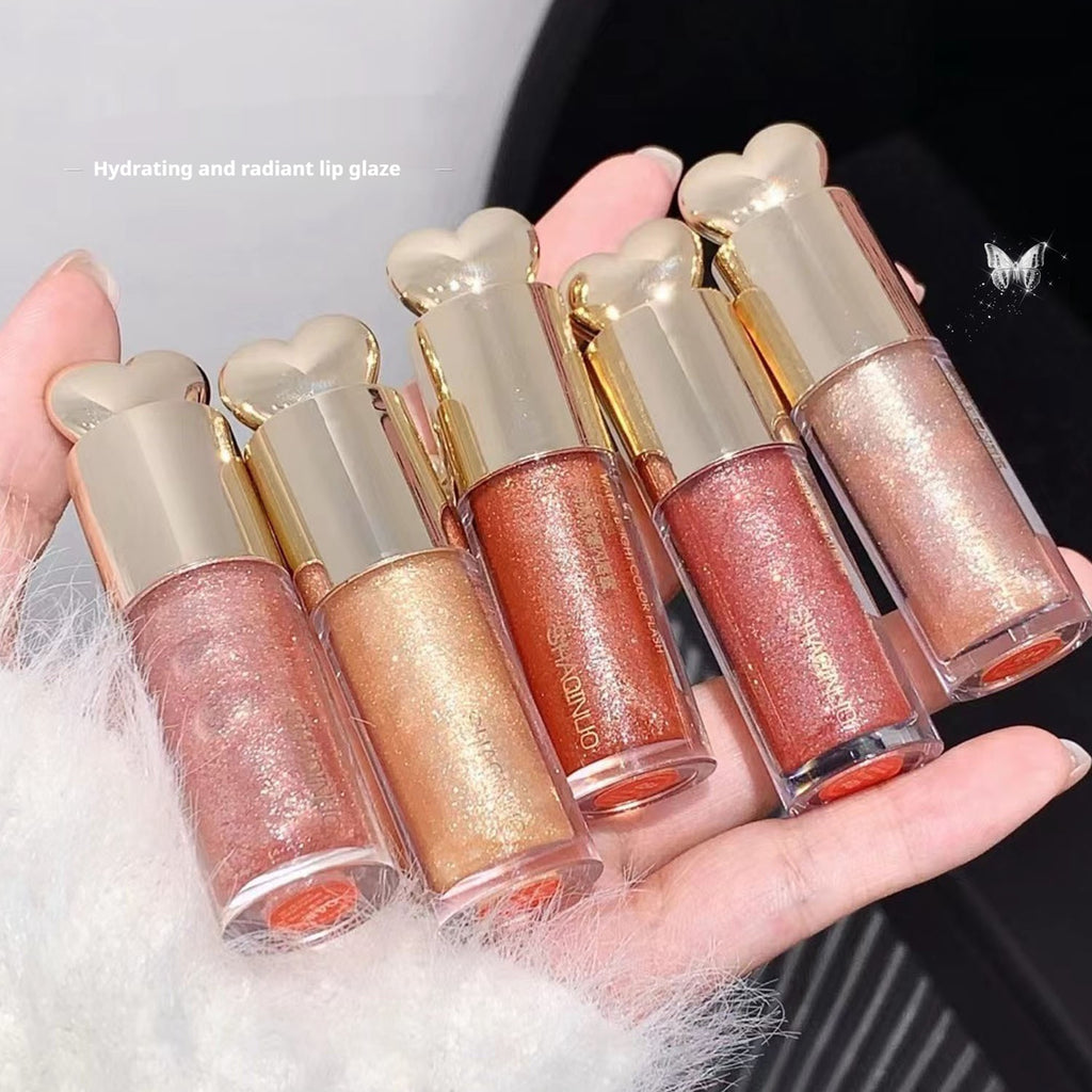 Moisturizing Bright Color Lip Gloss Love Thin And Glittering
