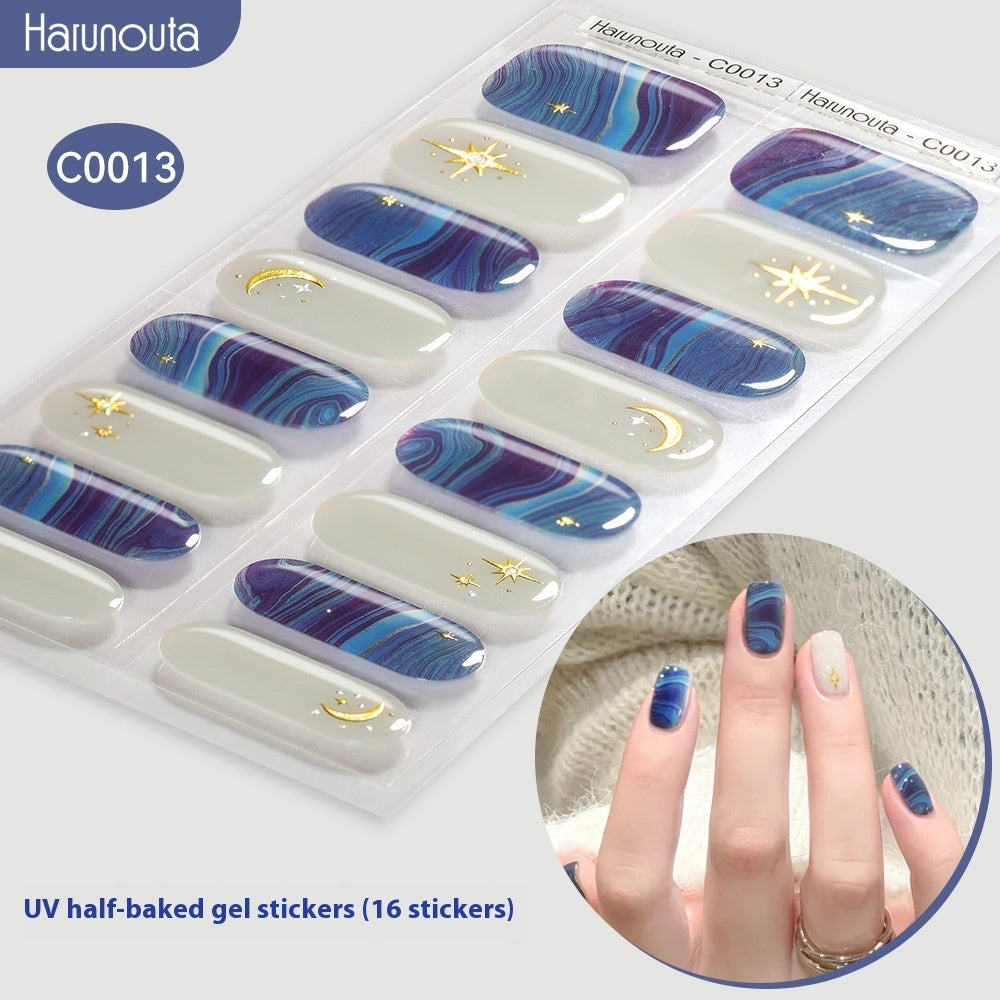 Harunouta Nail Stickers UV Gel Nail Sticker Semi-curing