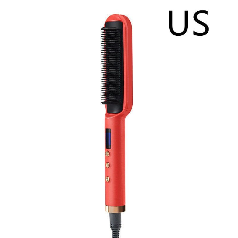 Negative Ion Straight Curling Dual-purpose Electric Heating Hair Straightening Comb