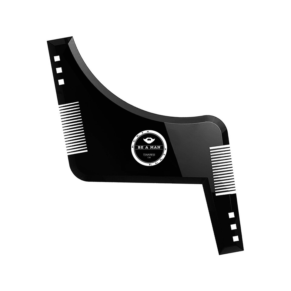 Transparent Appearance Double-sided Beard Styling Comb Modeling Template Ruler Modeling Tool Beard Comb