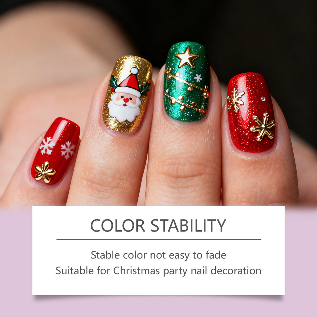 Christmas Themed Portable Decorative Nail Stickers