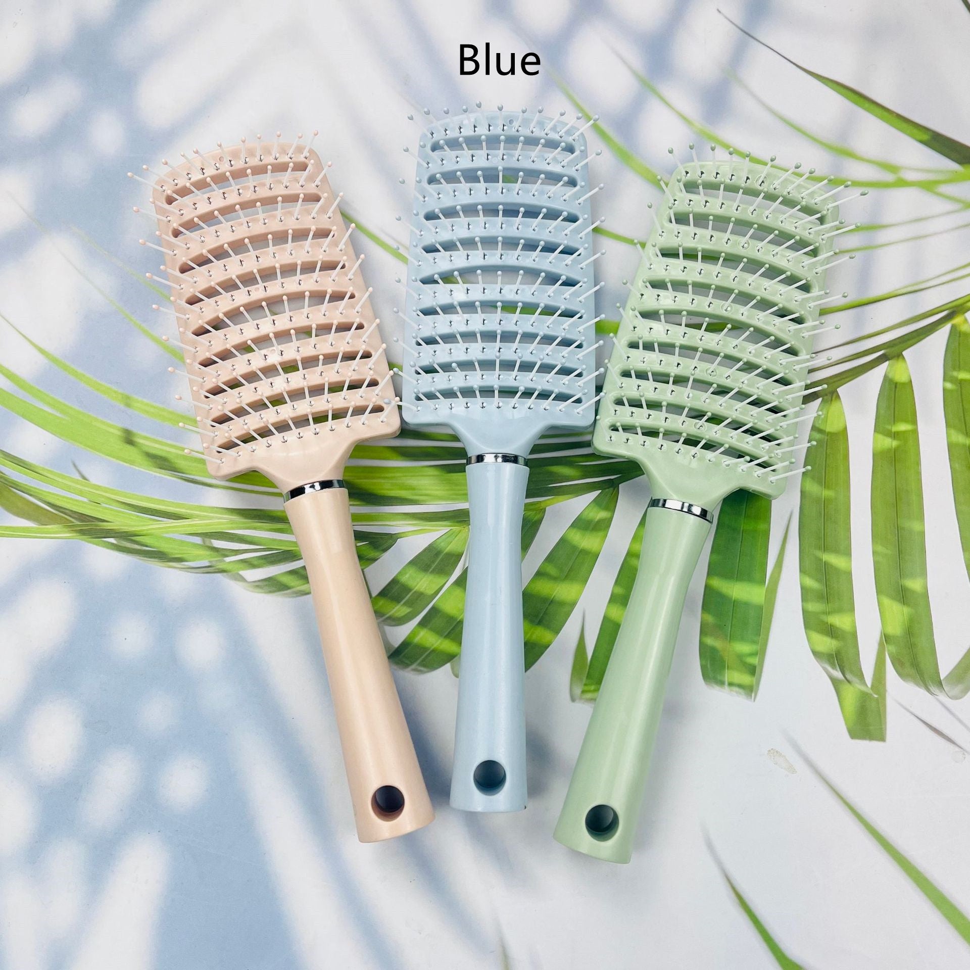 Home Plastic Curved Hollow Fluffy Styling Comb
