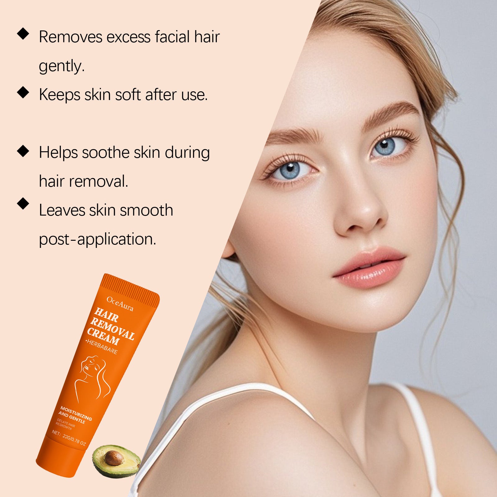 Gentle Facial Hair Removal Cream Daily Cleansing
