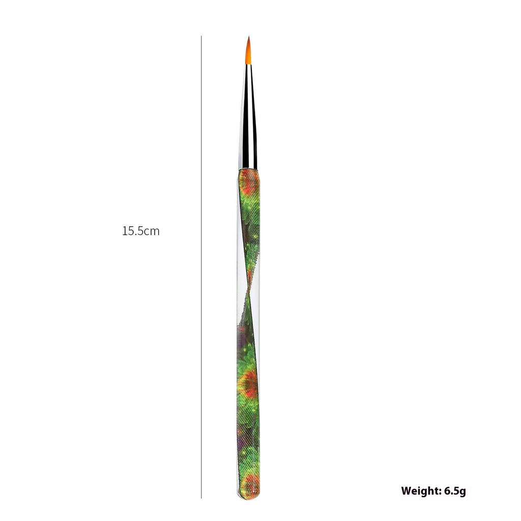 Crystal Acrylic Transparent Ribbon Nail Brush Suit
