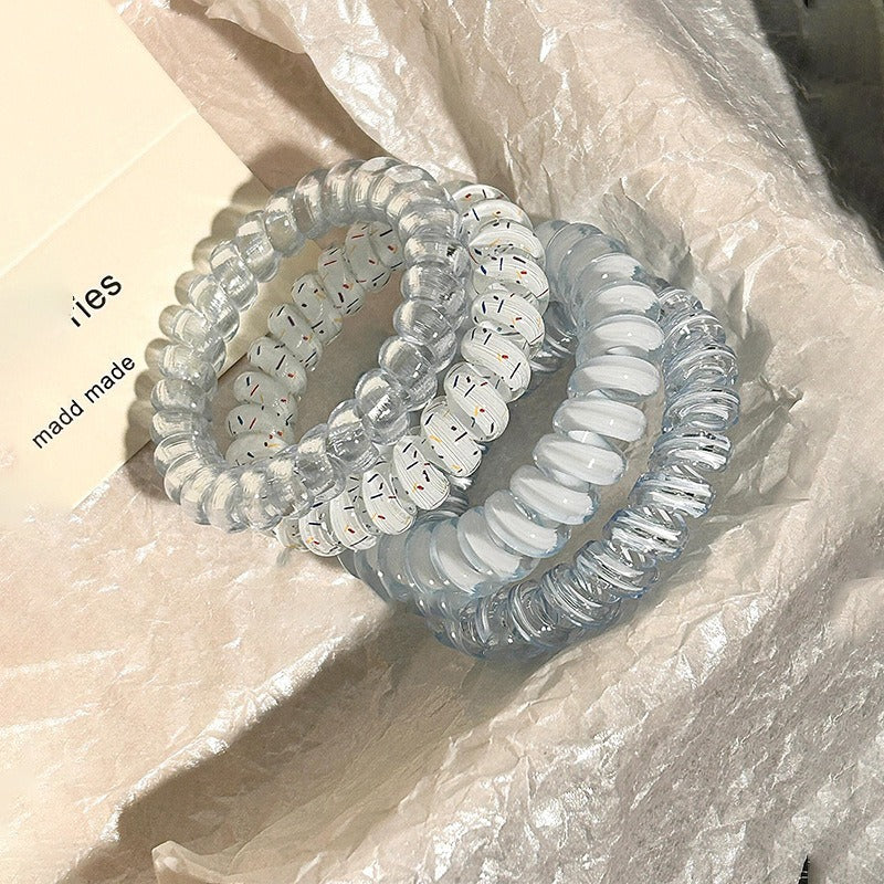 Telephone Wire Hair Ties Hair Rope Hair-binding High Elasticity Not Tight Hair