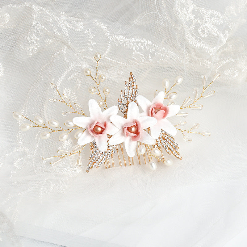 Fashion Temperament Handmade Crystal Flower Headdress