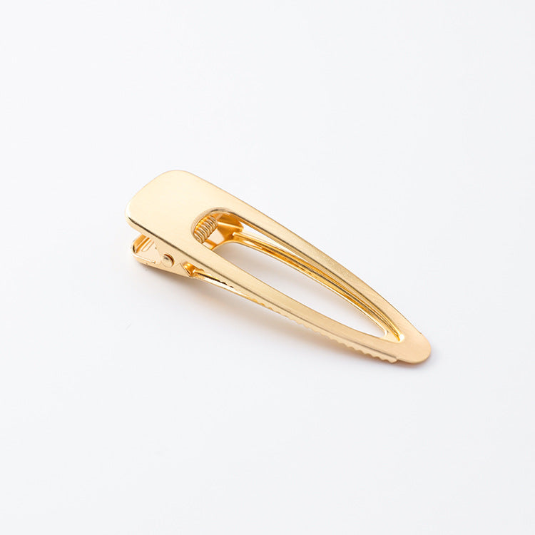 Personality retro style brushed metal hairpin bangs clip
