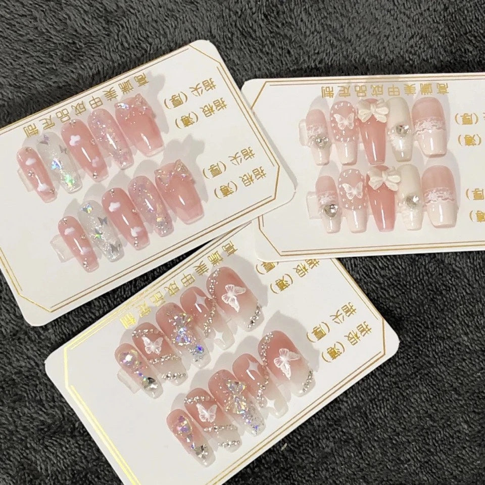 Hand-made Nail Stickers Show White Hotties