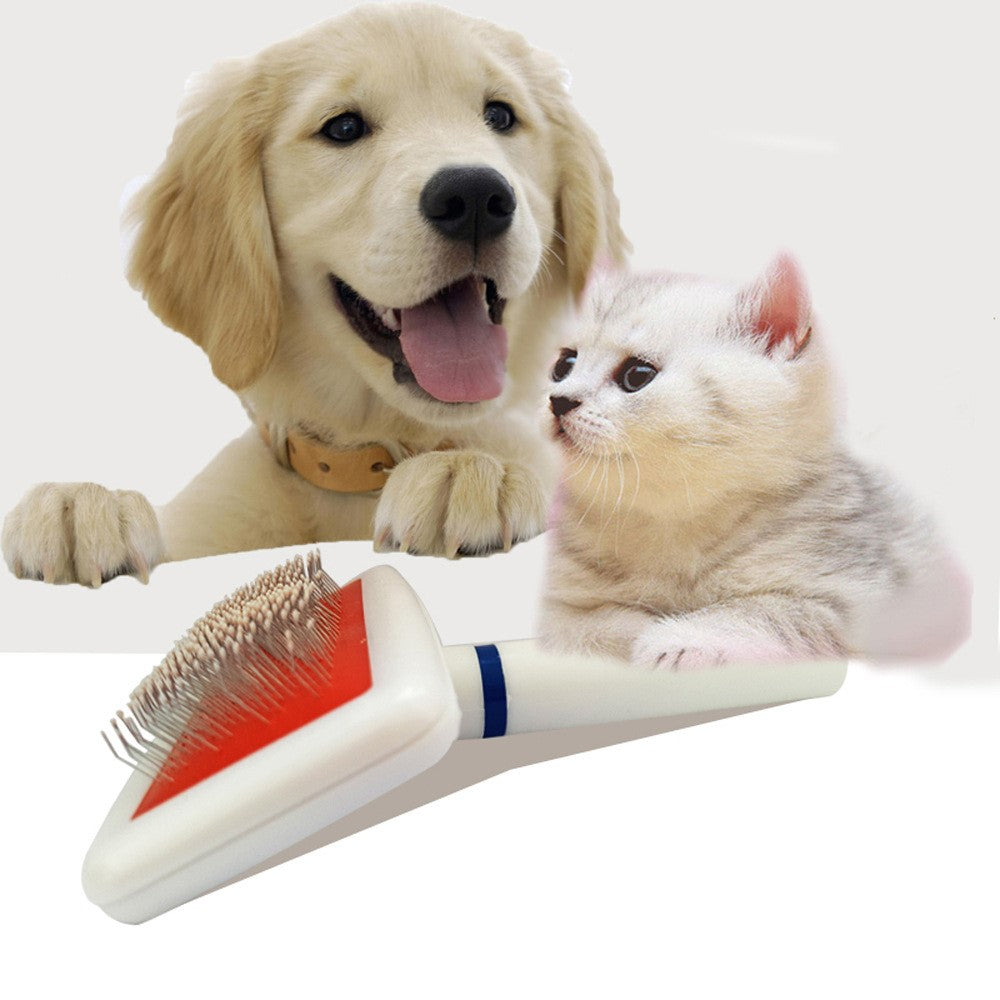 Dog comb stainless steel cleaning needle comb