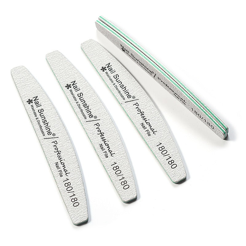 Nail Sunshine Half-moon Shaped Nail File, Gray Nail File, High-end Washable Nail File, Non-shedding Sanding Nail File.