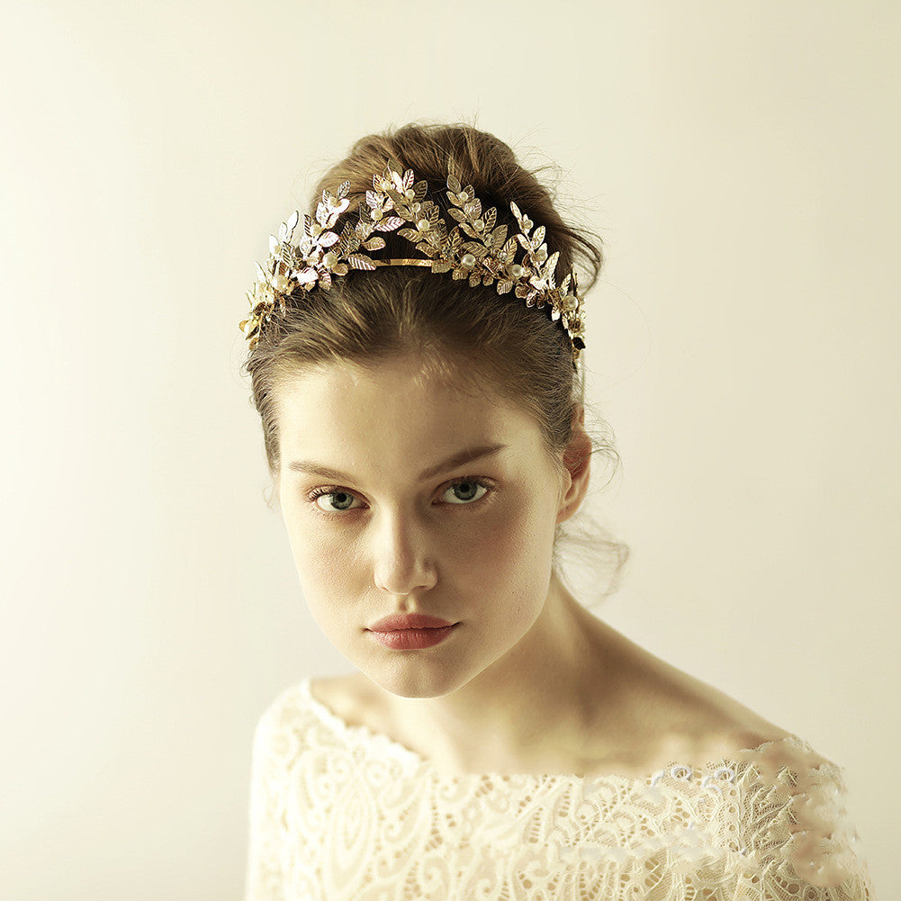 Fashion Three-dimensional Leaf Bridal Headdress