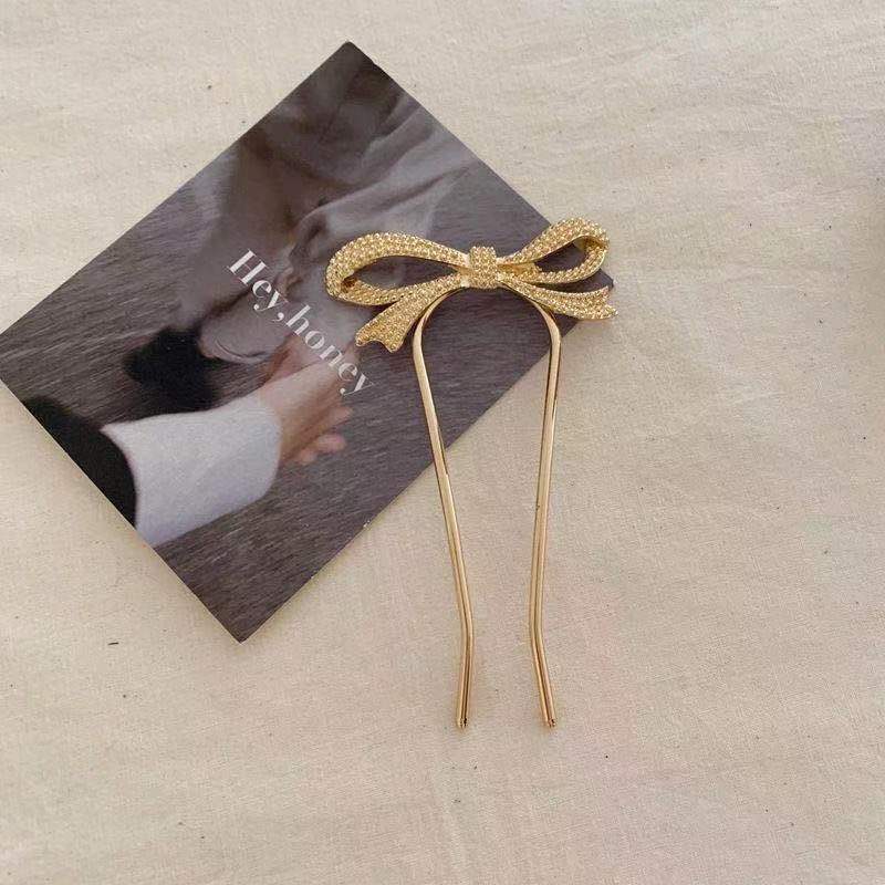 Retro Metal Bow Hairpin Japanese Sweet