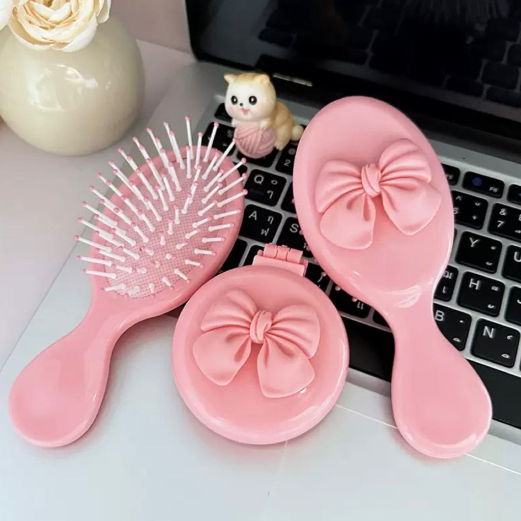 Cartoon Cute Folding Airbag Comb Mini Hairdressing Mirror