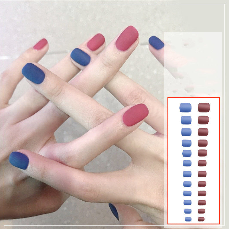 Blue And Red Jump Nail Art With Removable Nail Pieces