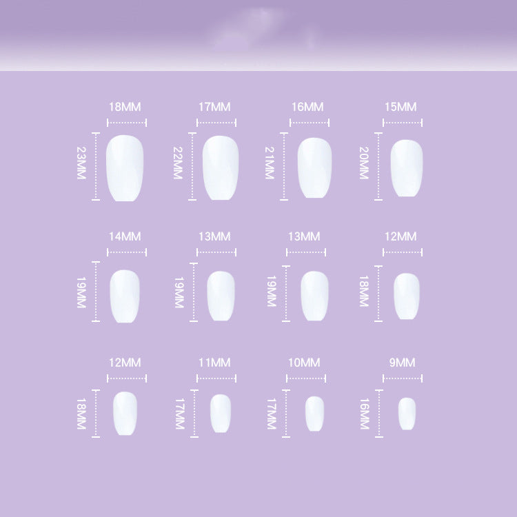 Elegant Gradient Gray Peach Heart Pearl Wear Finished Nail Beauty Removable Nail Tip