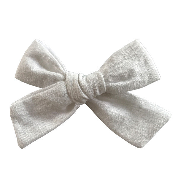 Cotton and linen bow hairpin