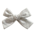 Cotton and linen bow hairpin