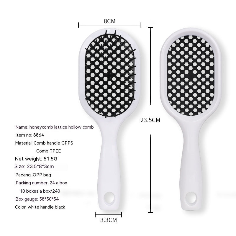 Household Wet And Dry Hollow Comb Shape Mesh Comb