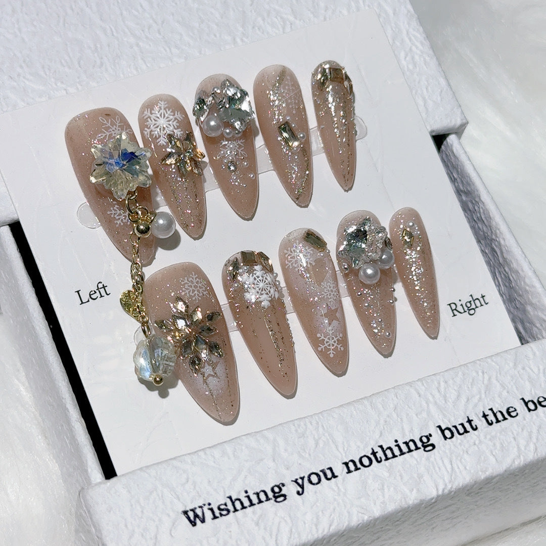 Romantic Surprises Handmade Christmas Series Wear Nail Detachable Nail Beauty