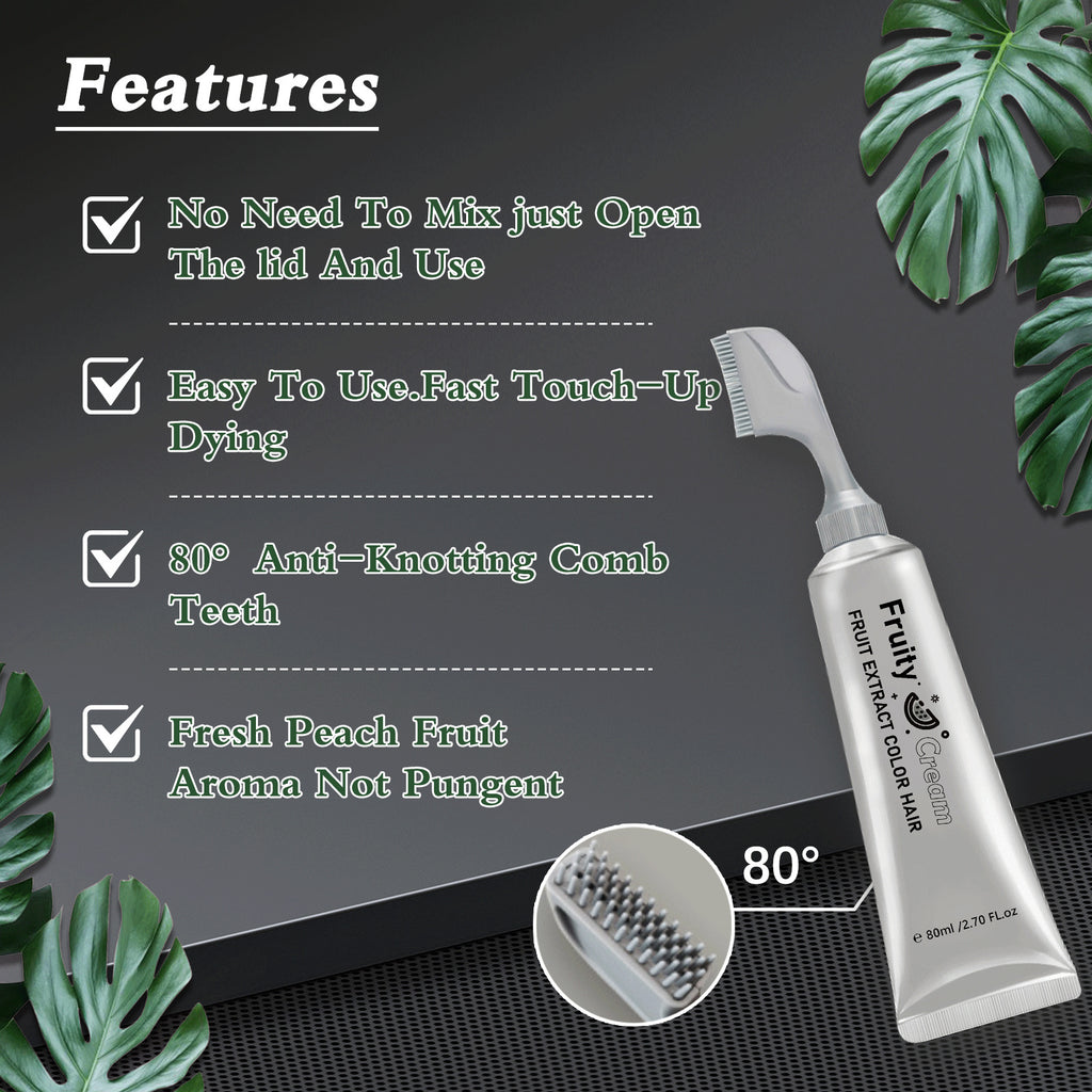 Fruit Comb Plant Hair Dye Black Hair Color Cream When Combed