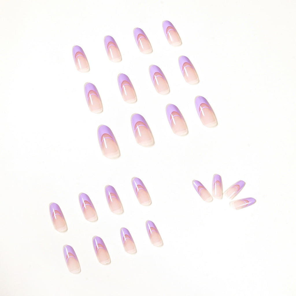 Fashion Simple Double French Wear Nail Art
