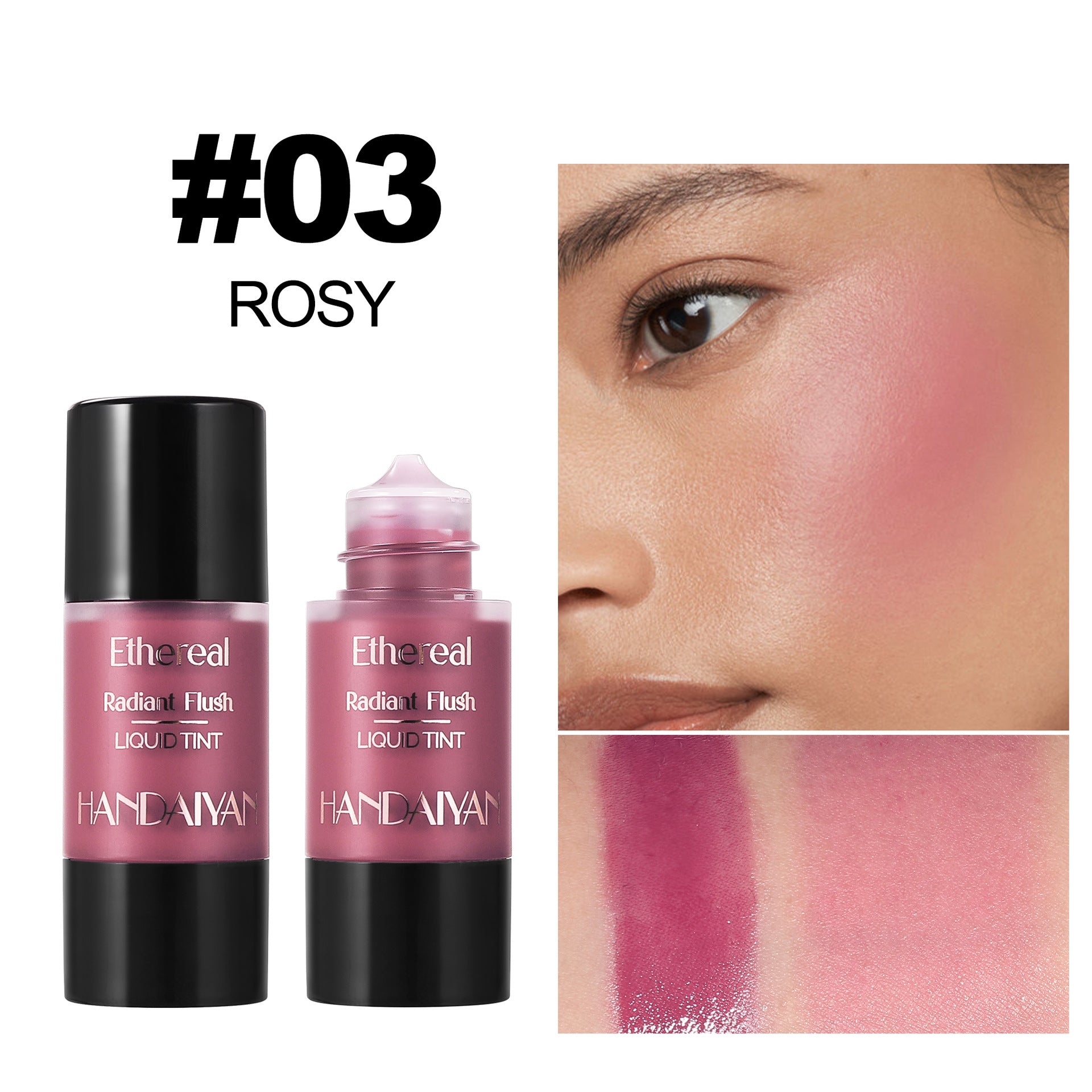 Handaiyan Liquid Blush Press Type 6 Colors Thin And Glittering