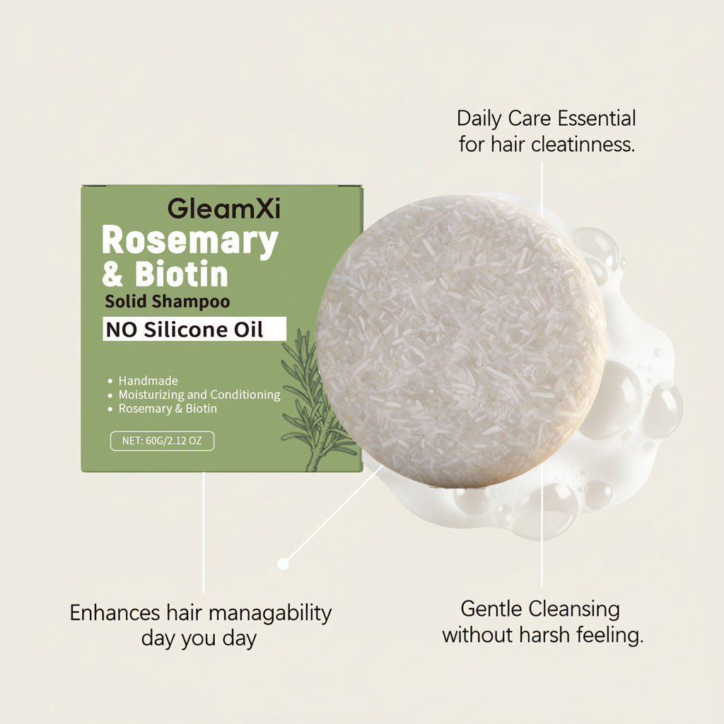 GleamXi Rosemary Biotin Shampoo Bar