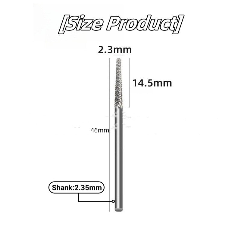 Carbide Nail Art Tungsten Steel Grinding Head Nail Removal Tool