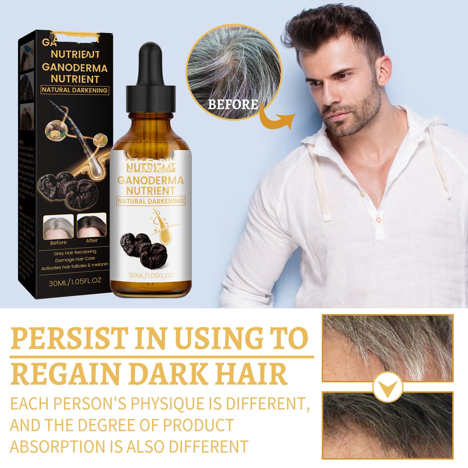 Ganoderma Nutrient Hair Care Moisturizing Hair Repair Massage