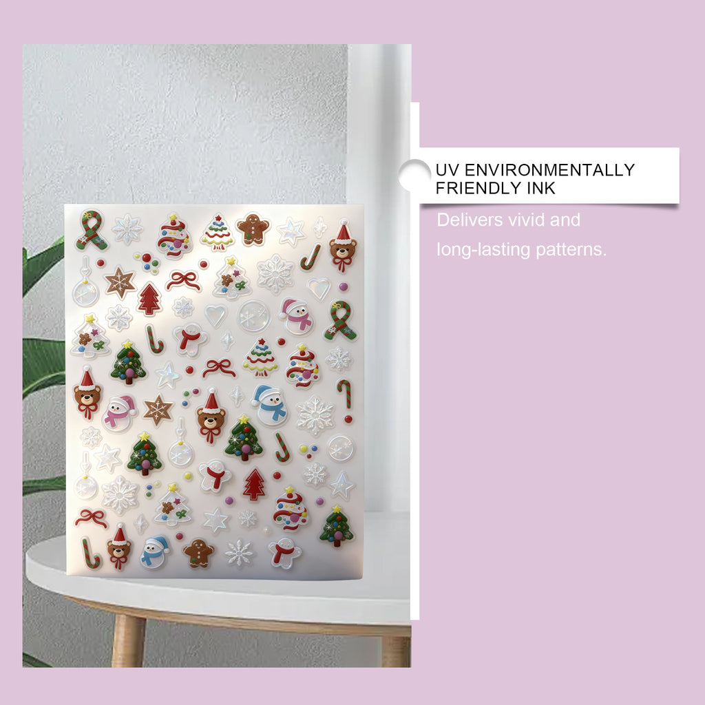 Christmas Themed Portable Decorative Nail Stickers
