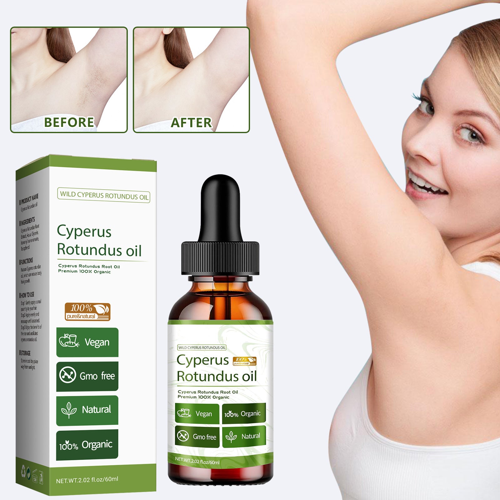 CYperus Rotundus Oil Cattail Hair Removal Oil Soothing And Reducing Hair Hydrating