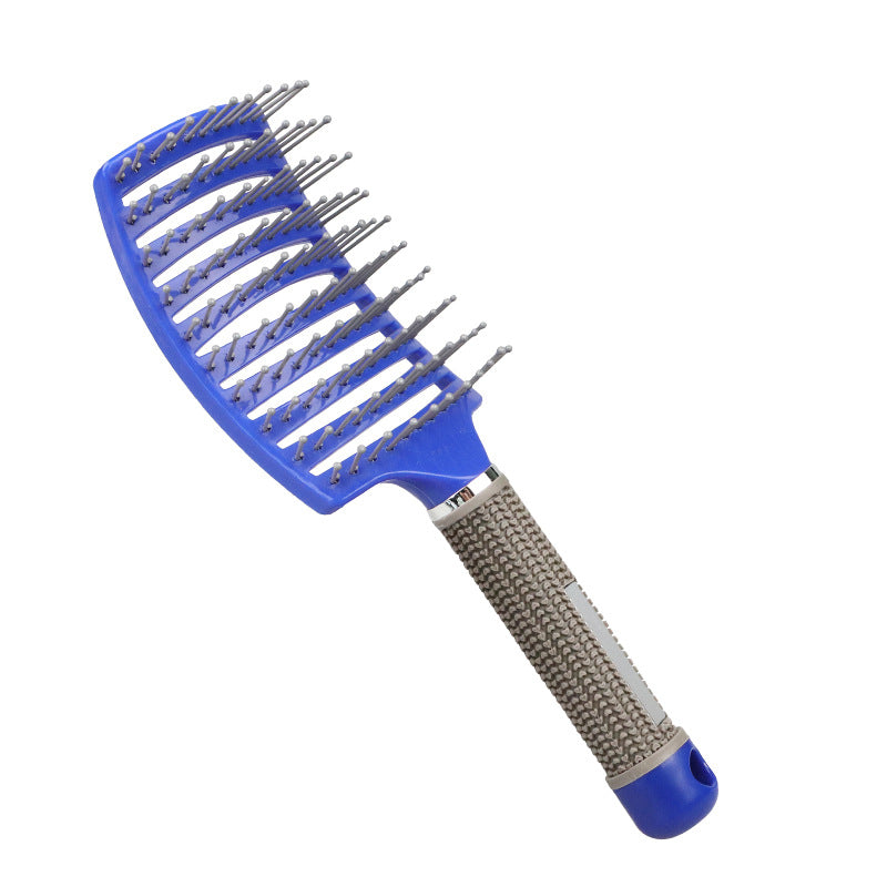 Men's Oil Head Bristle Massage Big Curved Comb