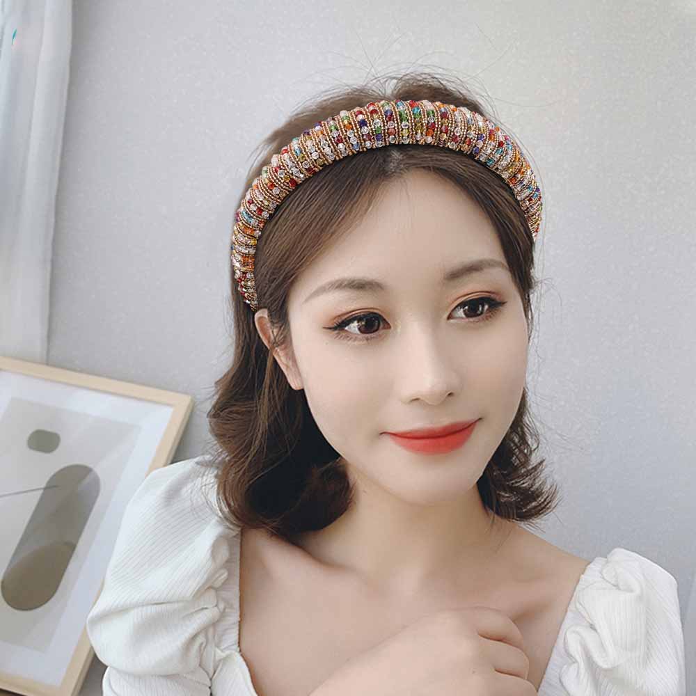 Women's Wide Brim Baroque Crystal Headband