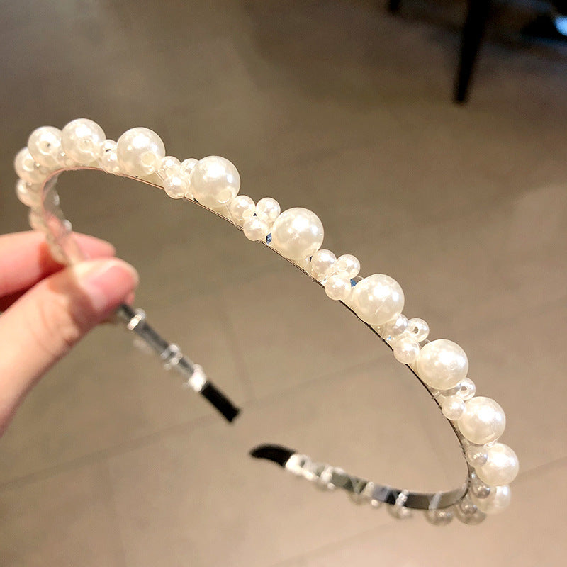 Pure Handmade Fish String Pearl Hairband Headband Girl's Hairpin