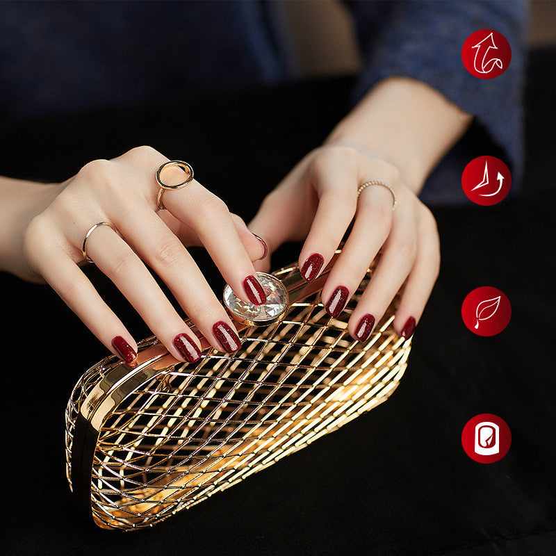 Maycreate Nail Polish Female Long-lasting Tear-free Baking Free Transparent Net Red Summer Nail Polish