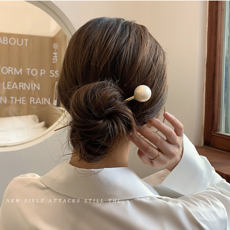 All-match Temperament Metal Pearl Hairpin