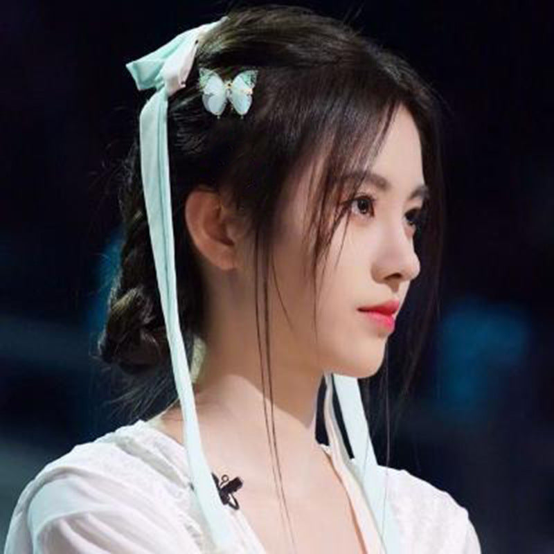Three-dimensional tulle butterfly hairpin jewelry