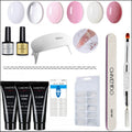 Chivemido Nail Crystal Extension Gel Nail Art UV Transparent Solid Extension Gel 14 Piece Set