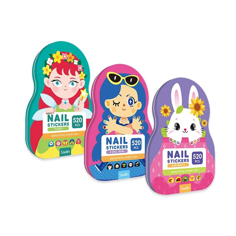 Children's Fashion Nail Stickers Iron Boxed