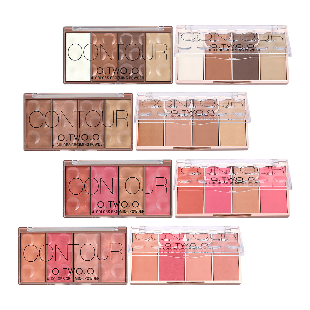O. Two. O Rose Gold Four-color Highlight Blush
