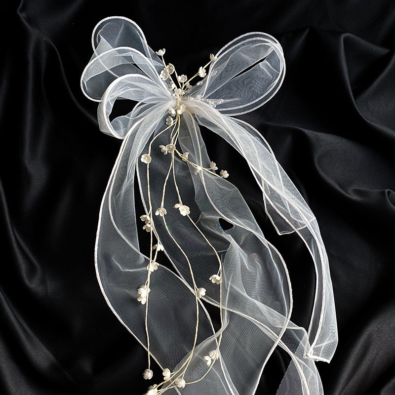 Mesh Handmade Veil Aesthetic Temperament Side Clip