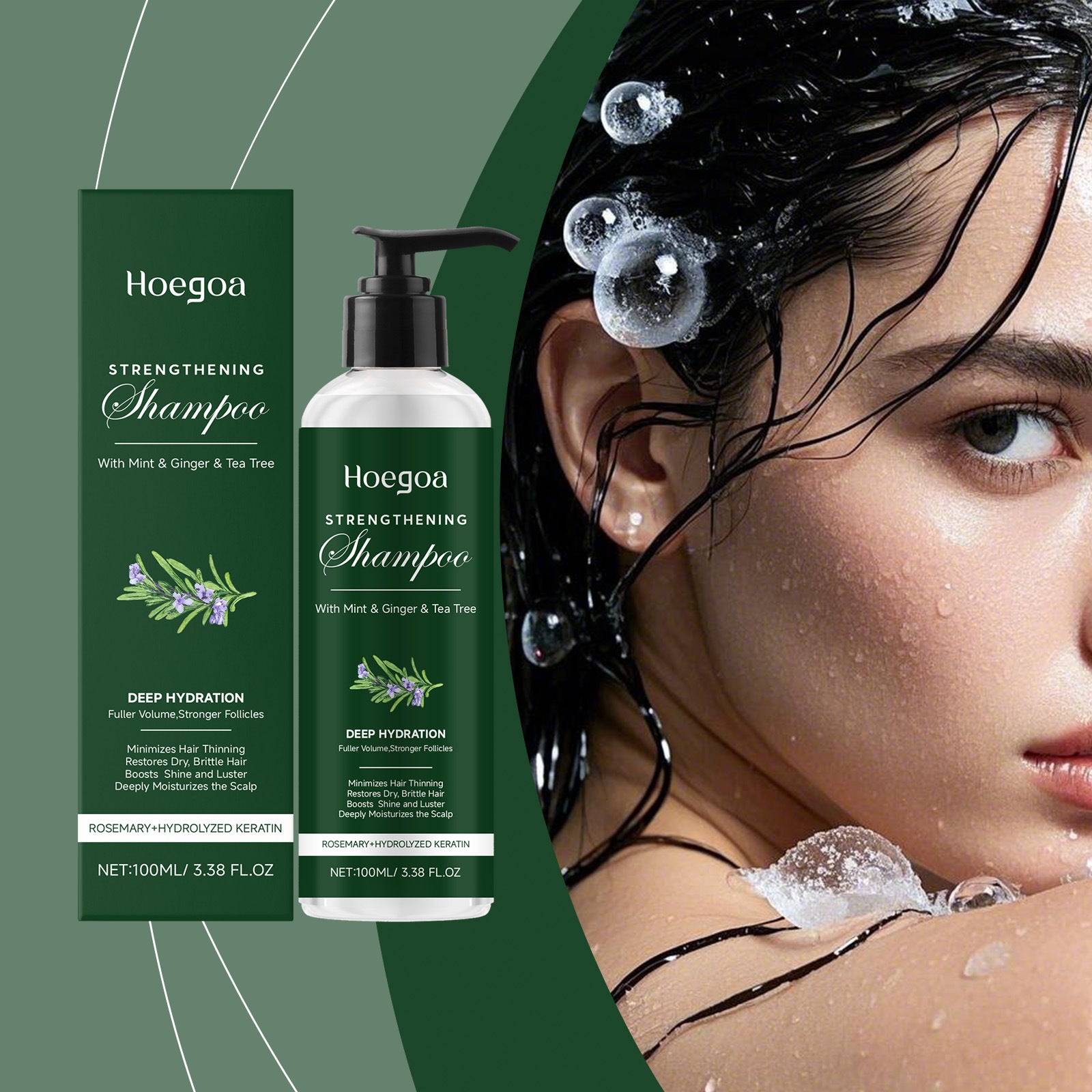 Rosemary Care Gentle Cleansing Nourishing Scalp Natural & Fluffy Shampoo Hair Care