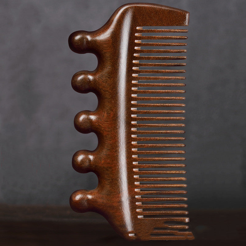 Portable Golden Sandalwood Multifunctional Meridian Massage Comb