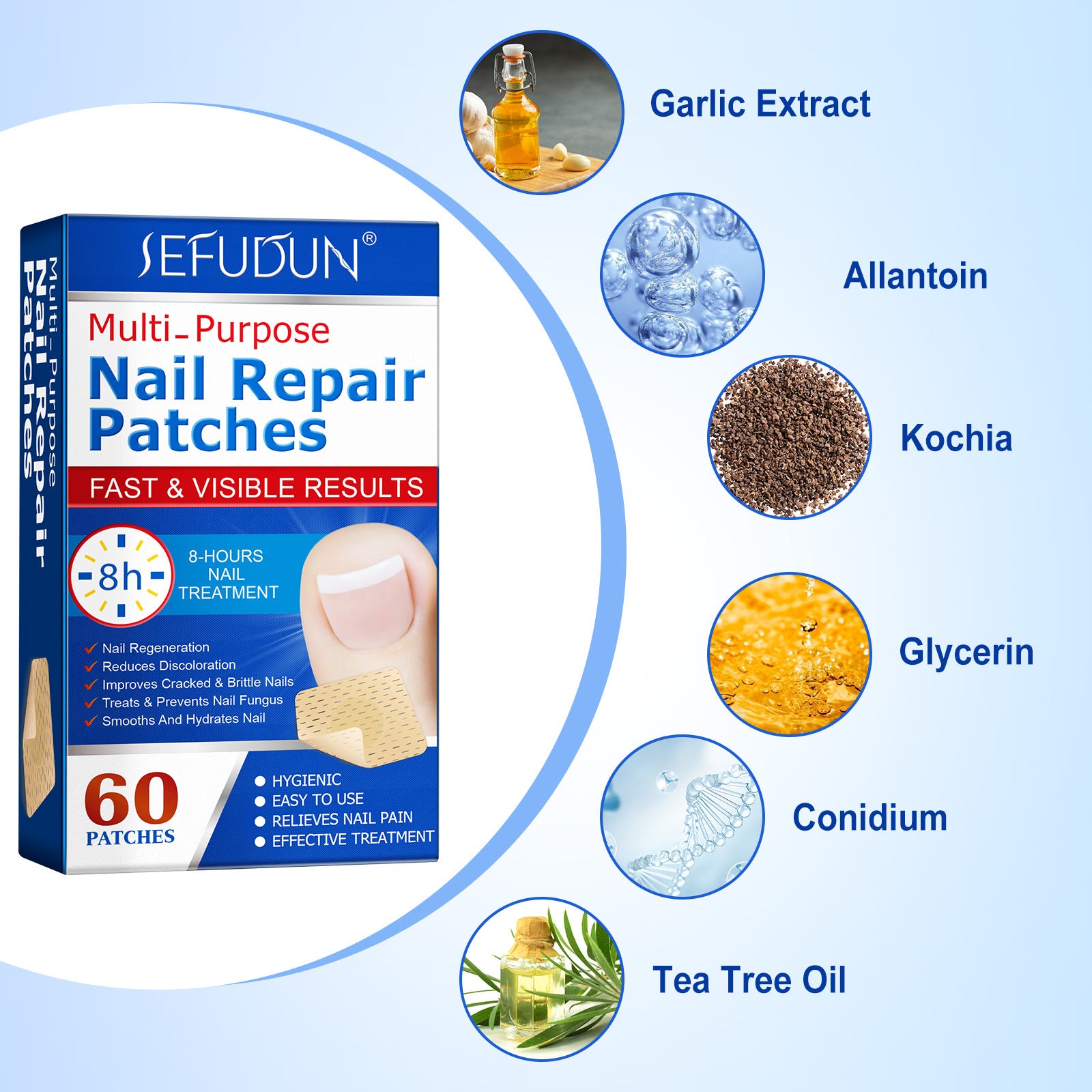 Sefundun Nail Sticker Inlay Nail Gray Nail Thick Nail Correction Stickers
