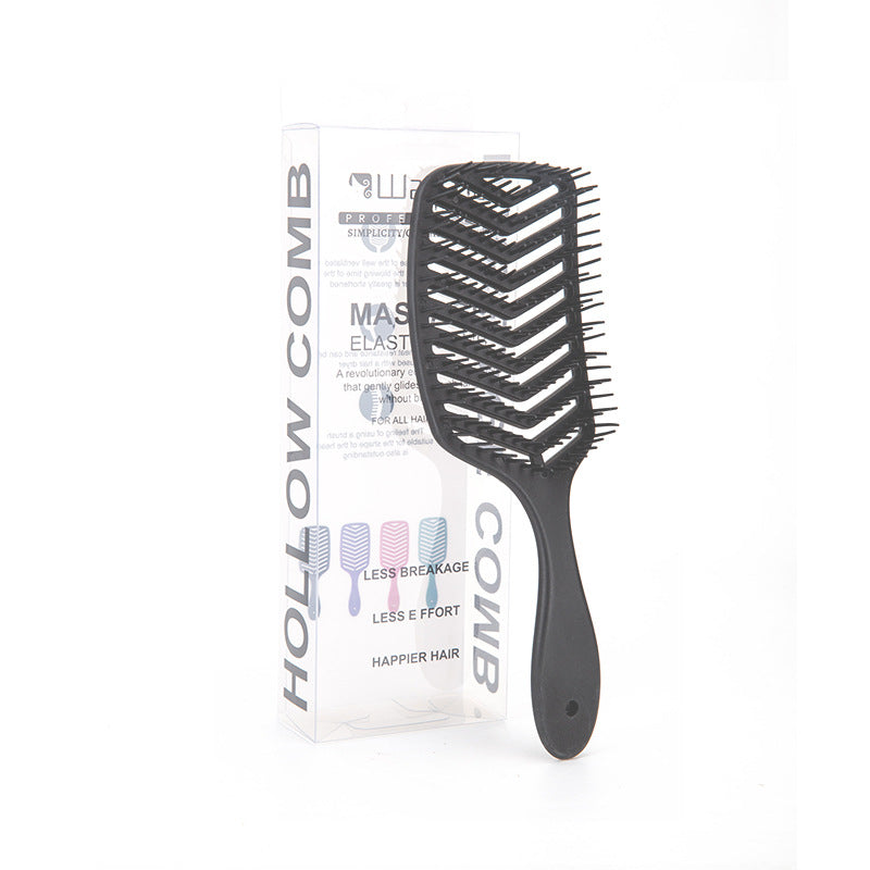 Hollow V-shaped Massage Modeling Big Curved Comb