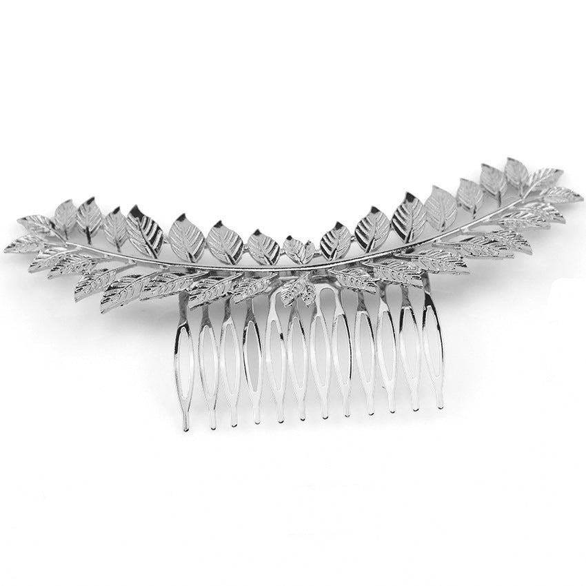 Korean Version Of Creative Headdress Retro Exaggerated Feather Leaf Spring Hairpin