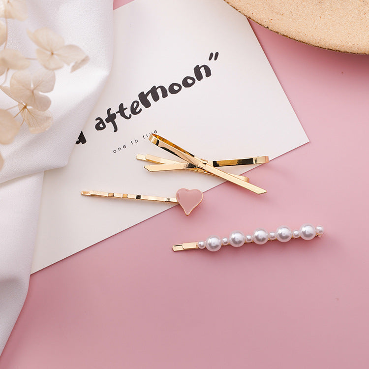Girl Heart Small Heart Love Bow Clip Liu Hai Hairpin Headdress Jewelry
