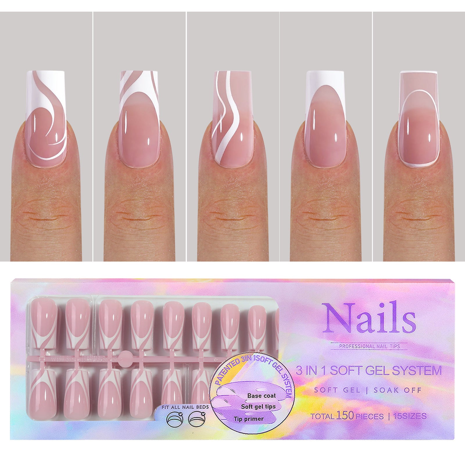 Manicure Wear Nail French Seamless Wear Nail Detachable